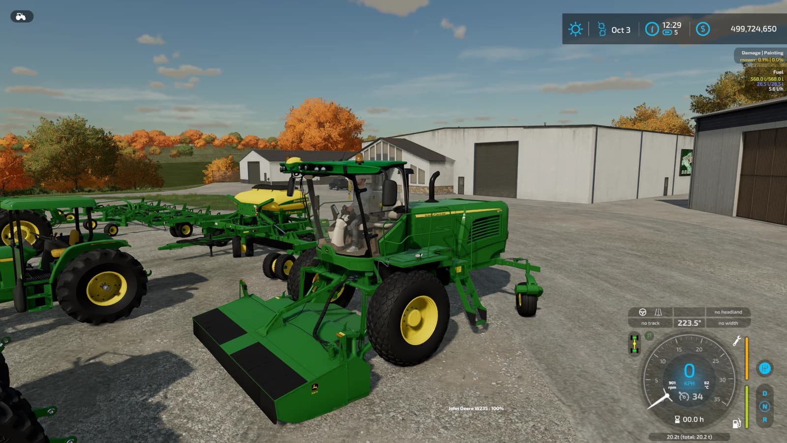 JOHN DEERE W235 MOWER