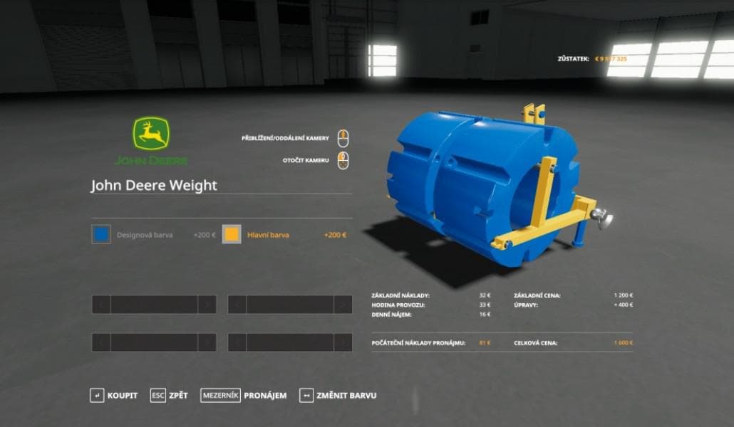 JOHN DEERE WEIGHT