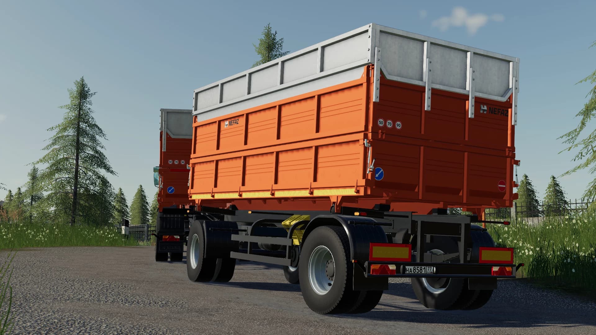 KAMAZ 45143 FARMER AND NEFAZ 8560