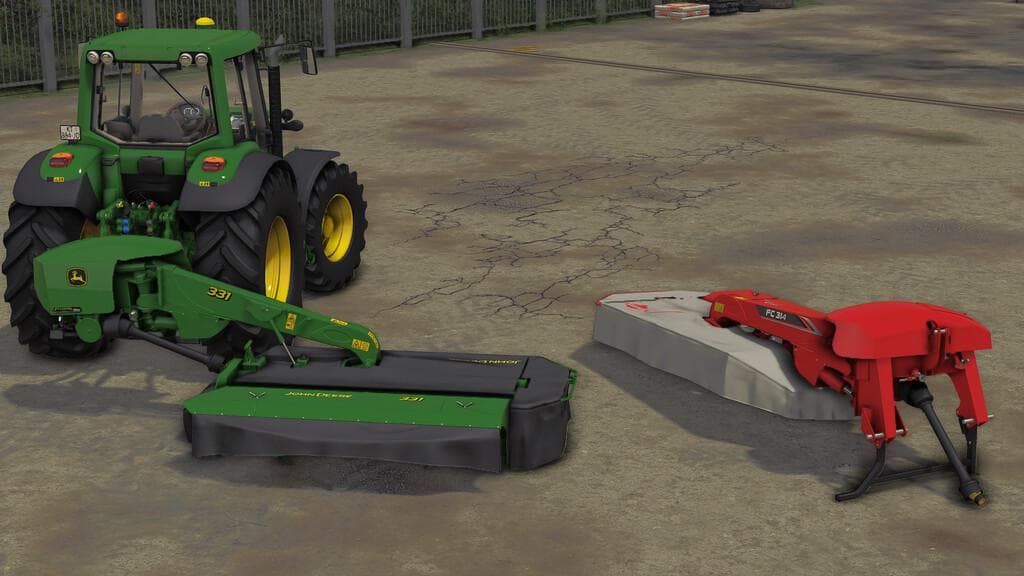 KUHN FC 314 FF AND JOHN DEERE 331