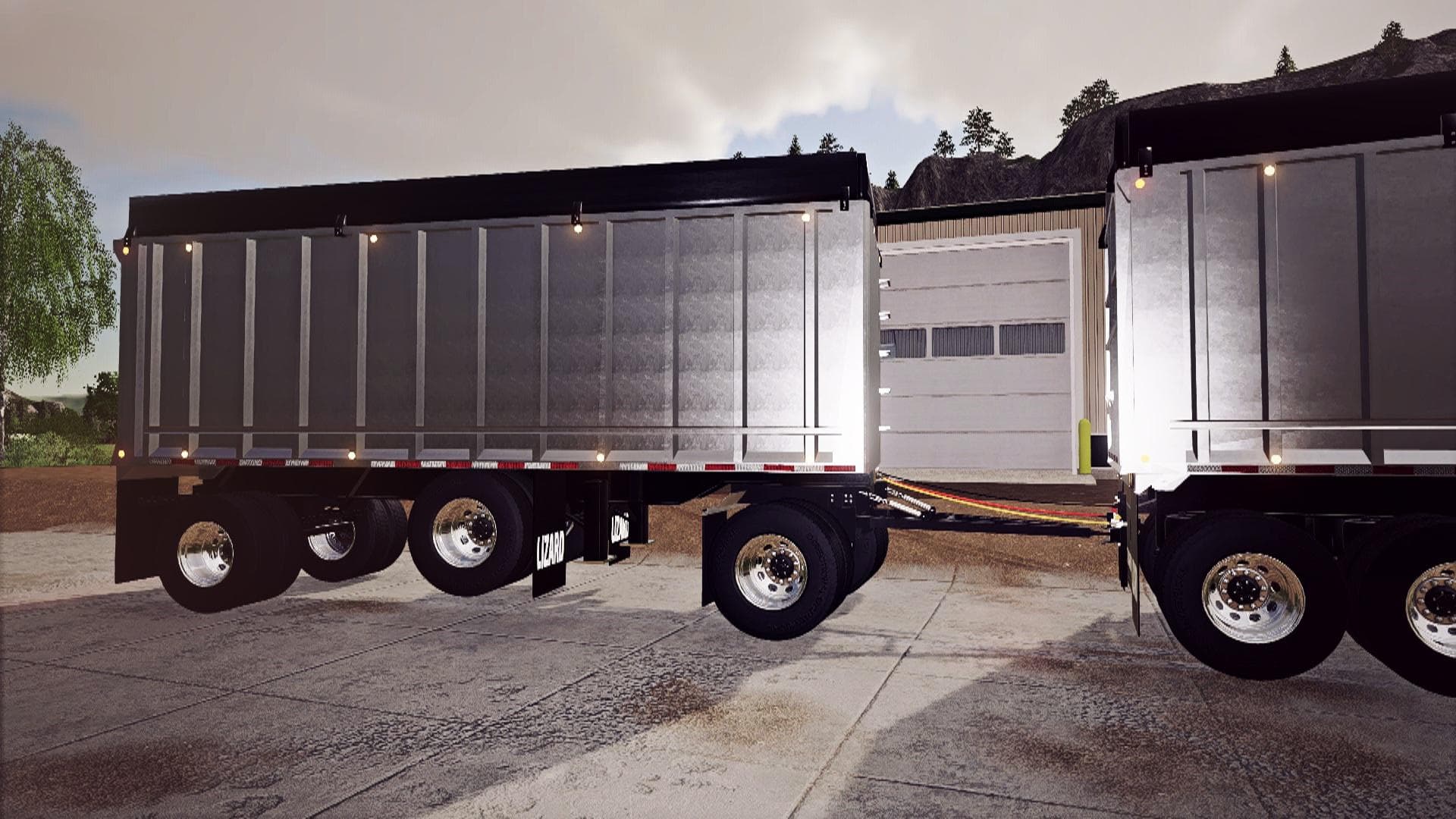 LIZARD END DUMP BULK TRAILER + PUP TRAILER
