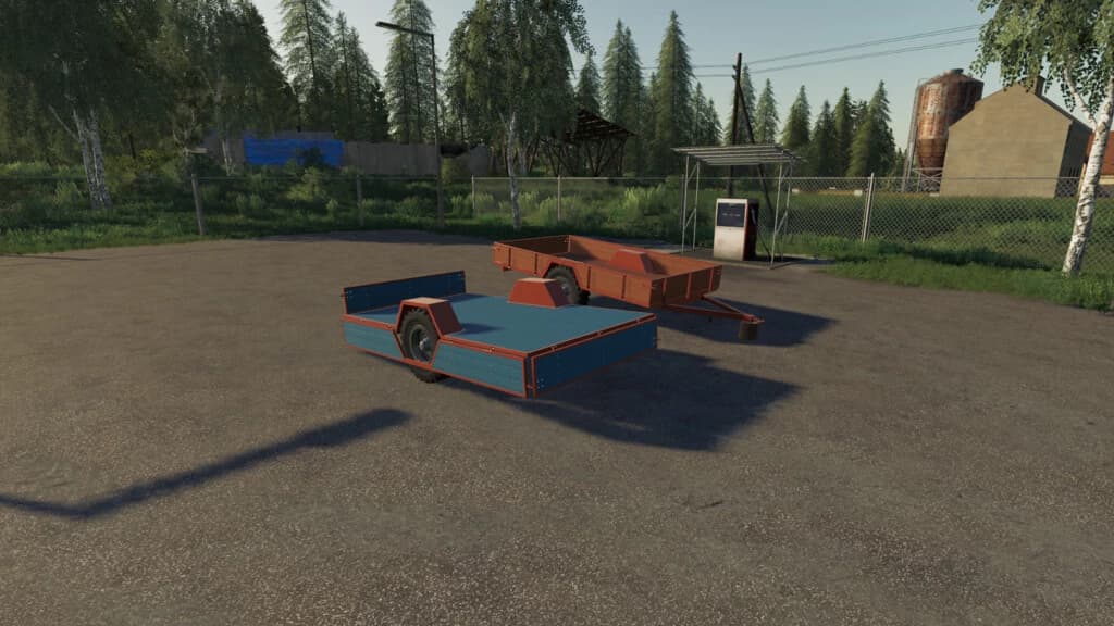 LOW TRAILER AND BALE TRAILER