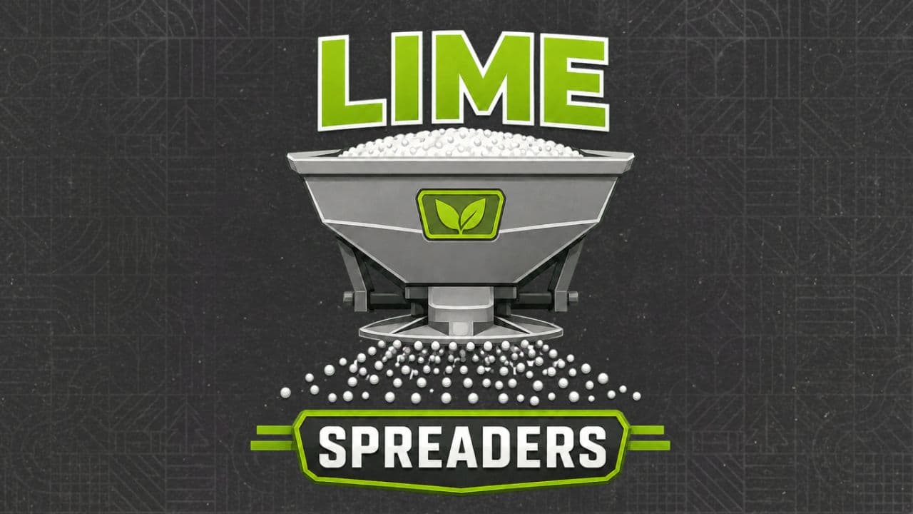 Lime support for fertilizer spreaders
