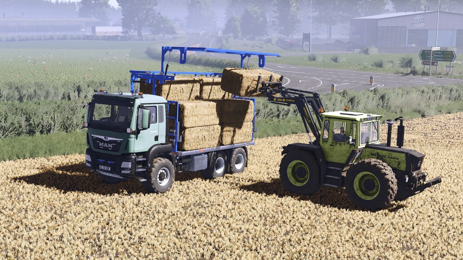 MAN TGS Fliegl Bale Platform
