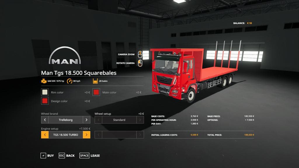 MAN TGS 18.500 BALE TRANSPORT AUTOLOAD