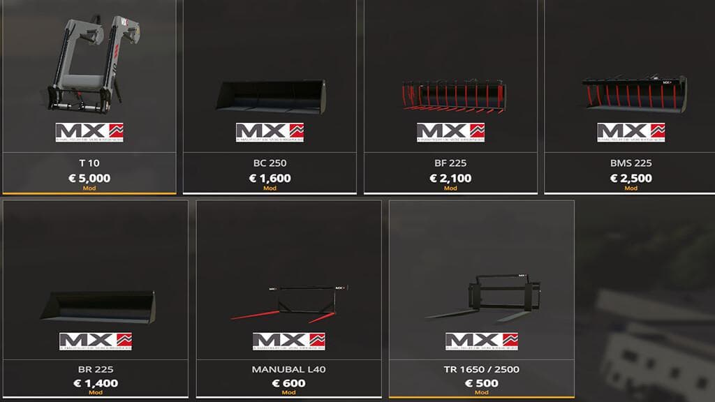 MX FRONTLOADERS AND TOOLS PACK