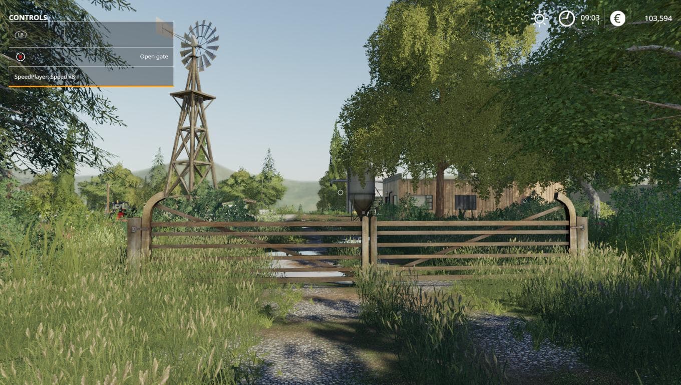 PLACEABLE WIDE DOUBLE FARM GATE BY STEVIE