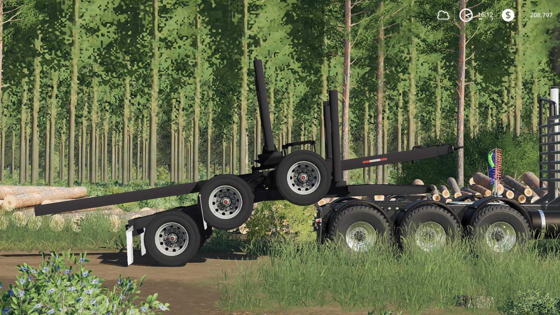 Pole Trailer and Jeep