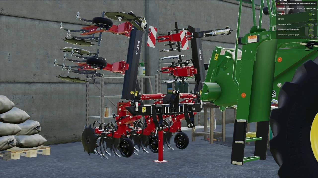 RAZOL ROW CROP CULTIVATOR 6 ROWS