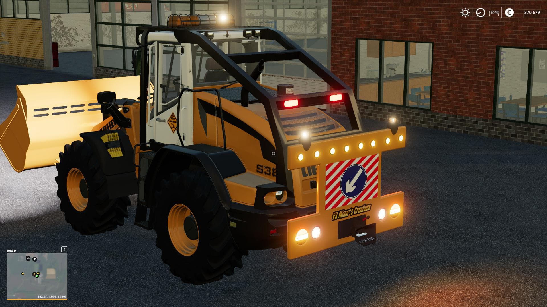 REAR WARNING SIGN FOR WHEEL LOADERS