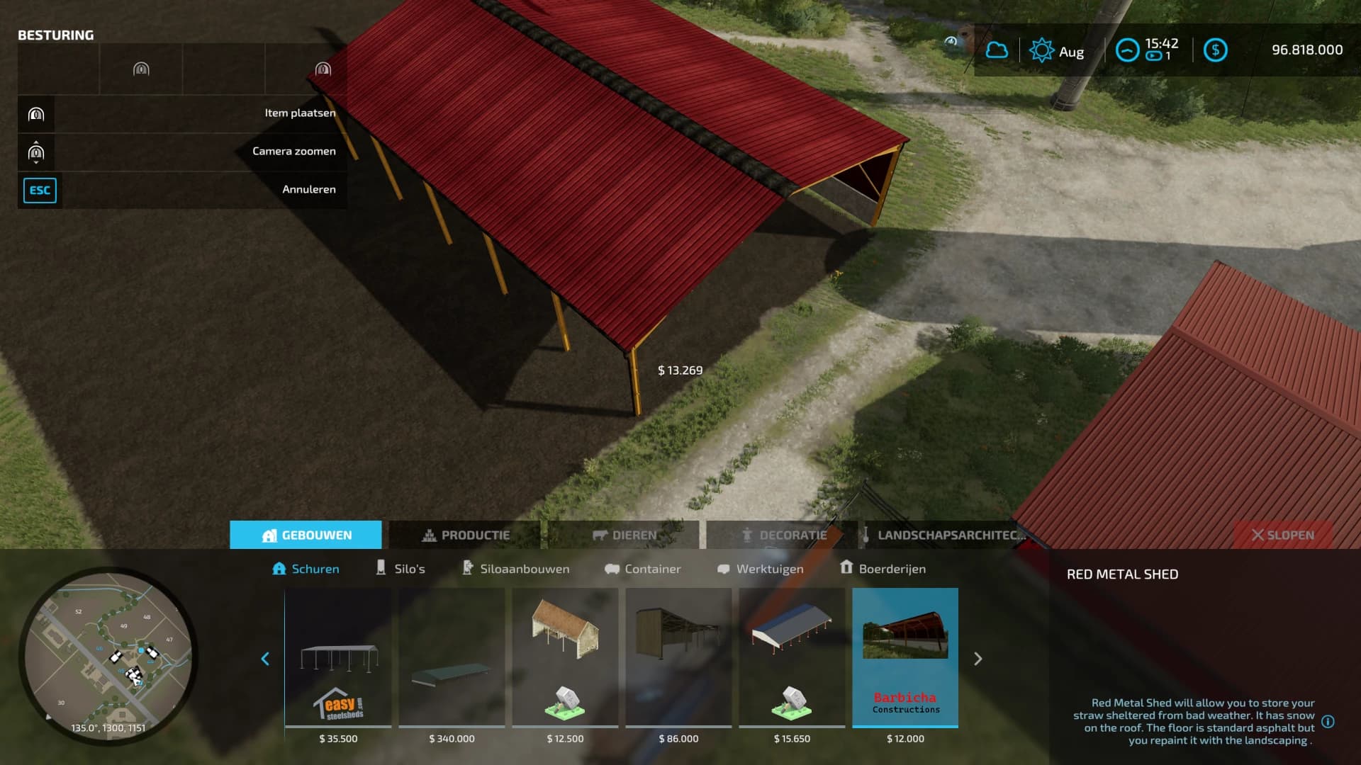 RED METAL SHED