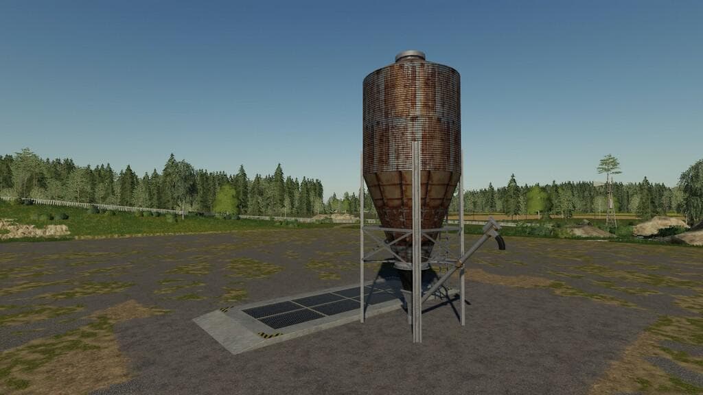 RUSTY LOOKING MULTI-FRUIT SILOS