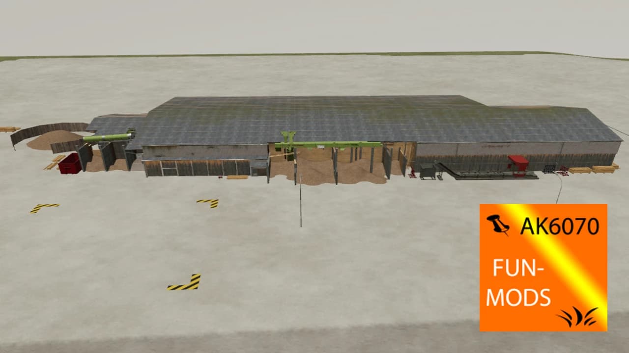 SAWMILL WITH EMPTY PALLETS