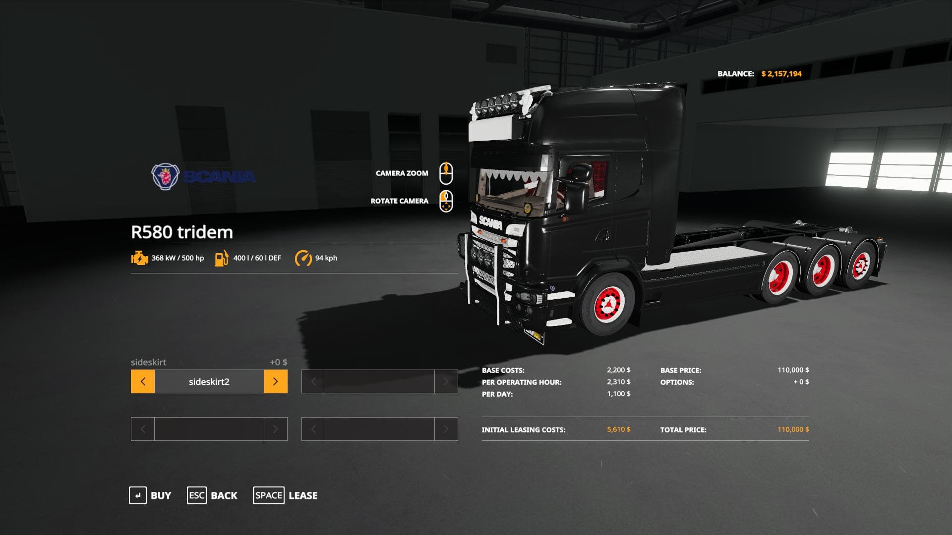 SCANIA R580 HOOKLIFT