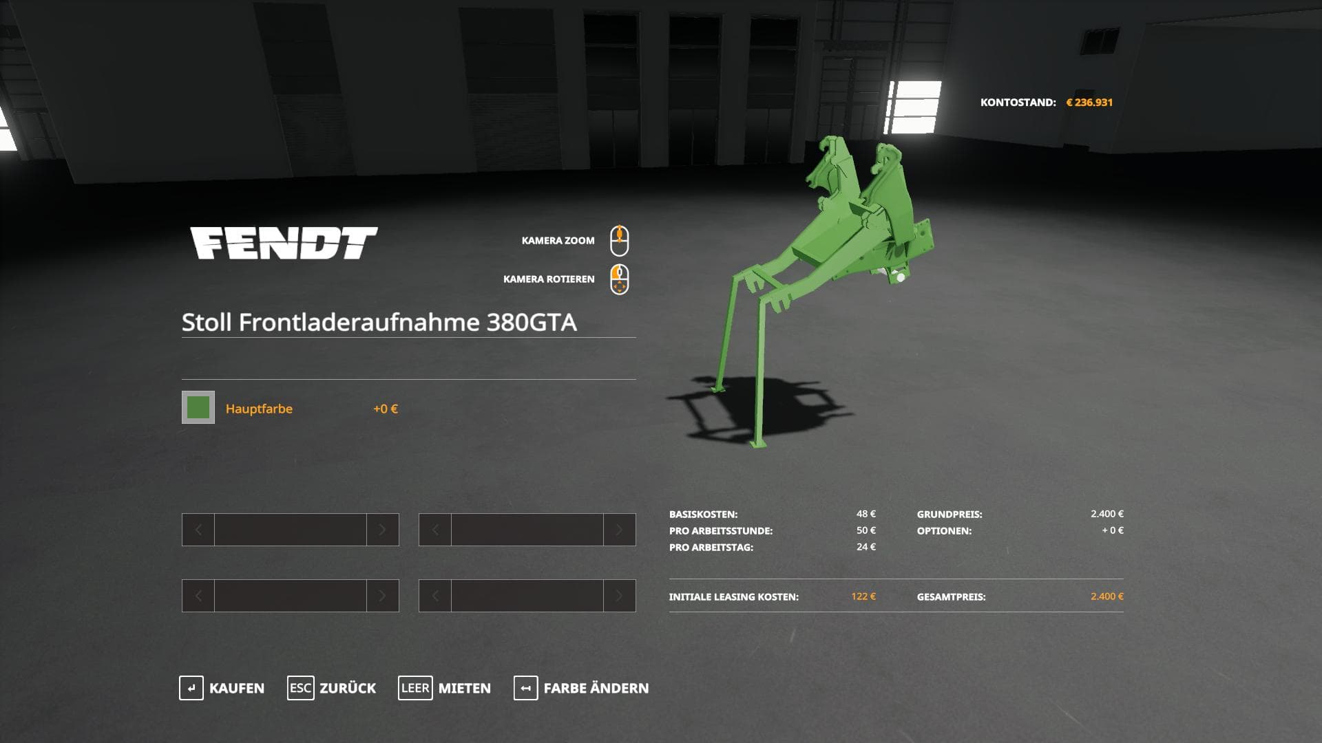STOLL FL ADAPTER FOR FENDT F 380 GTA
