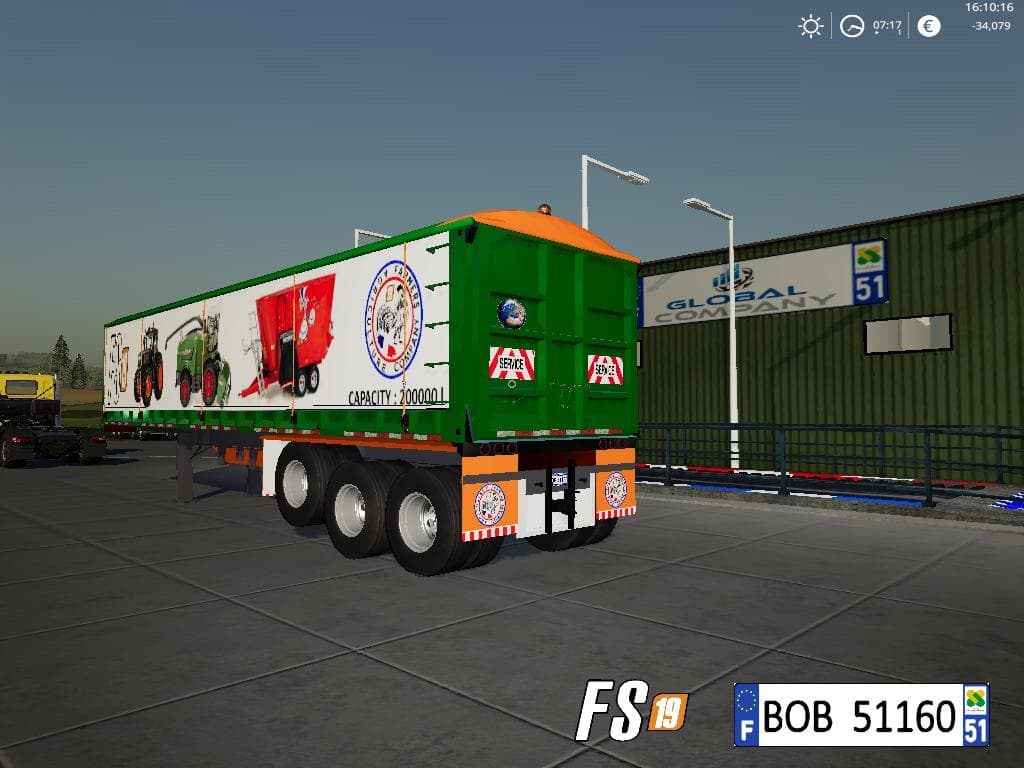 TRAILER DUMP CAPACITY 200000L BY BOB51160