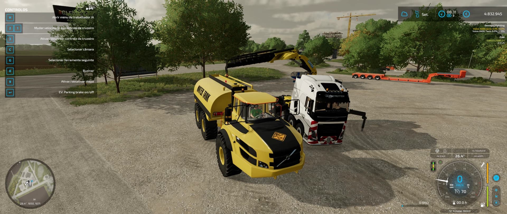 WATER TANK FOR VOLVO A40G SEMI