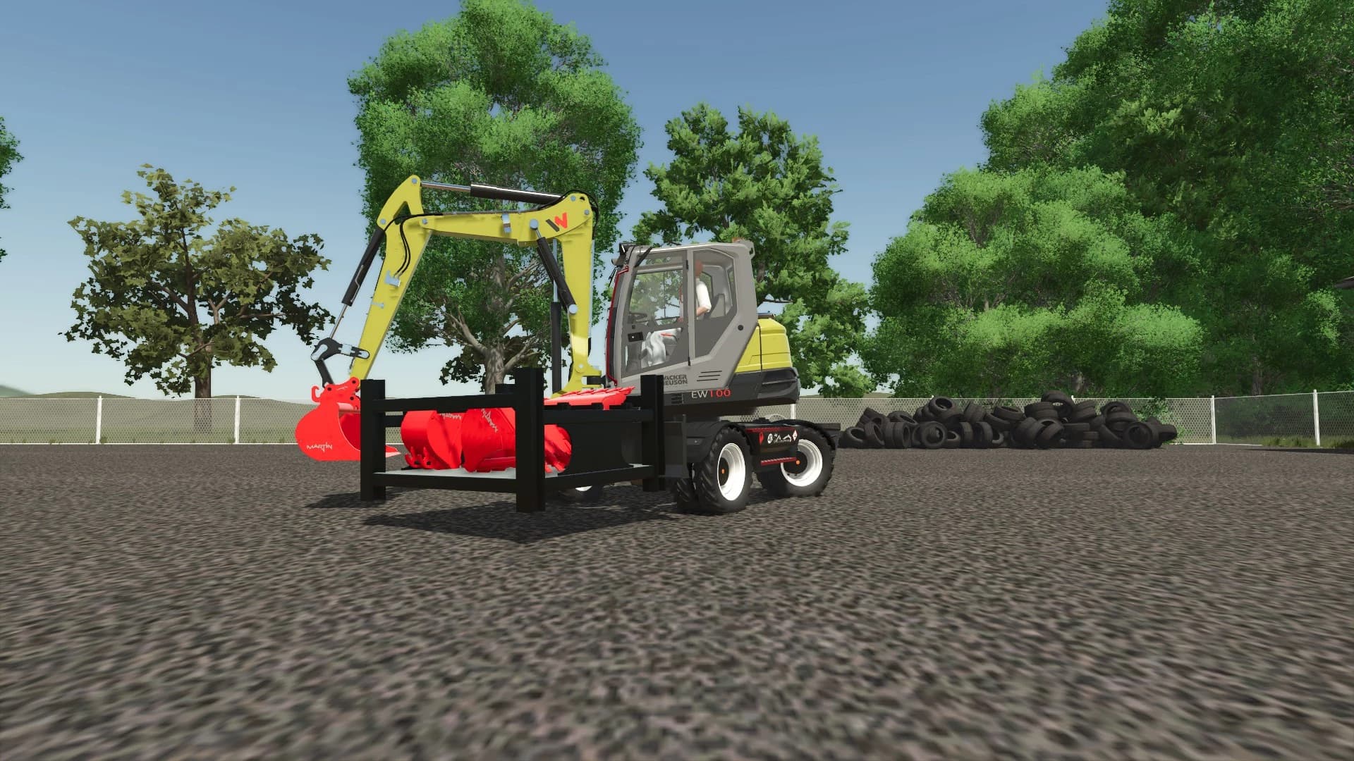 Wacker neuson ew100 et pack godet martin et steelwrist