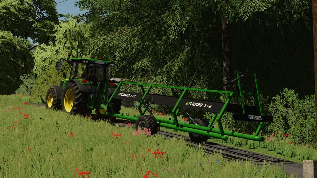 5 ROUND BALES TRAILER
