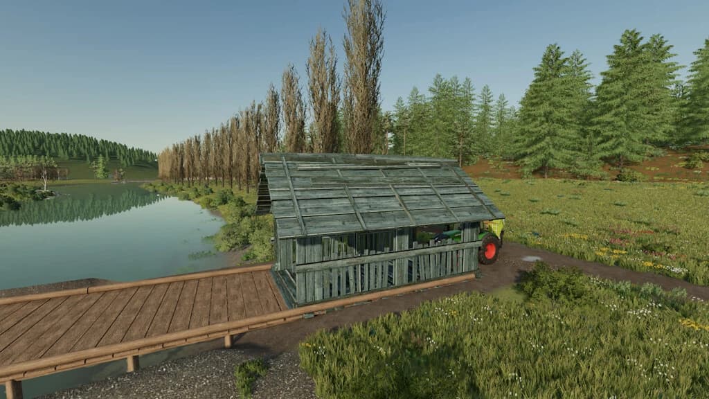 AN OLD BARNSHED IN THE STYLE OF THE MIDDLE AGES