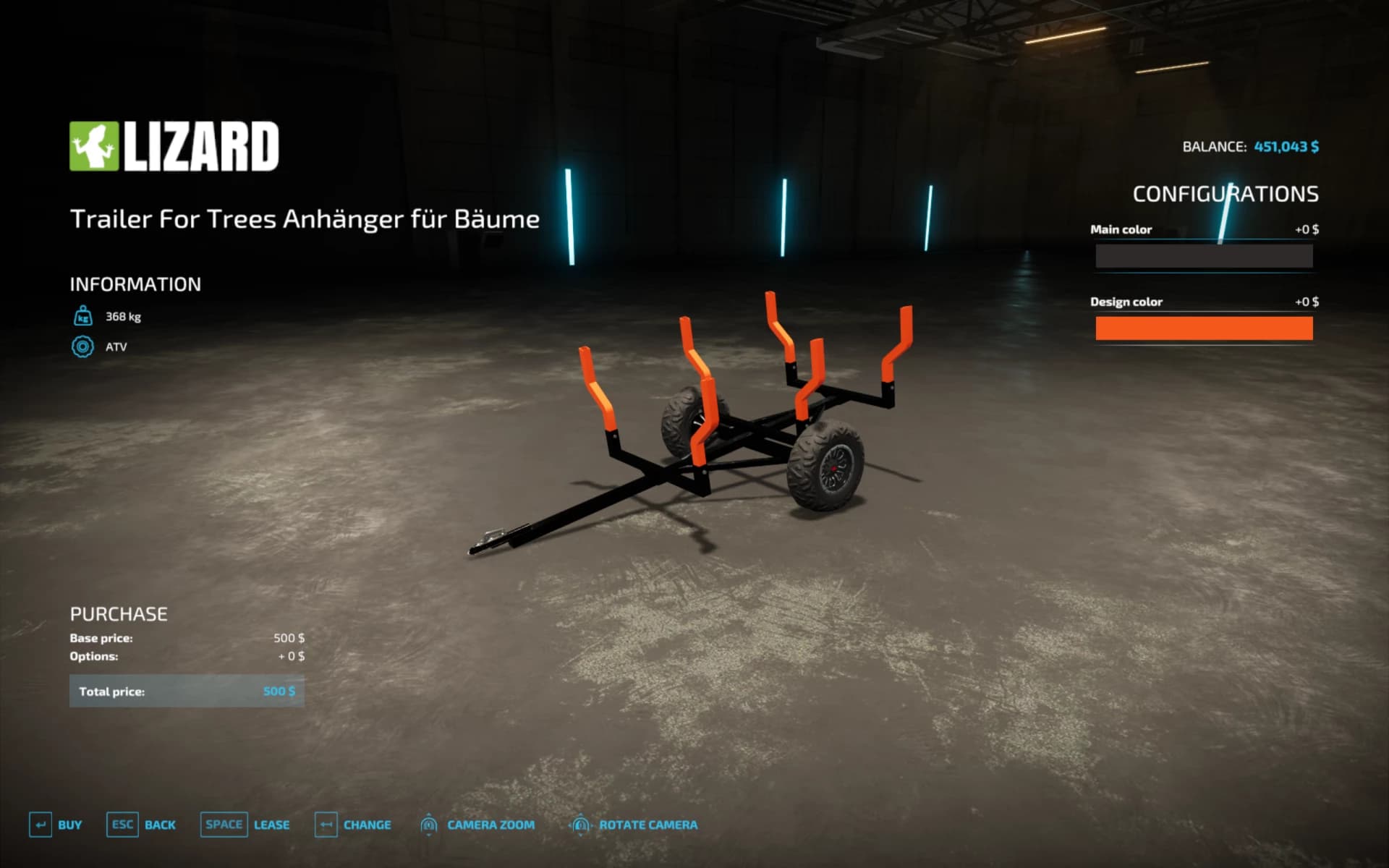ATV LOG TRAILER