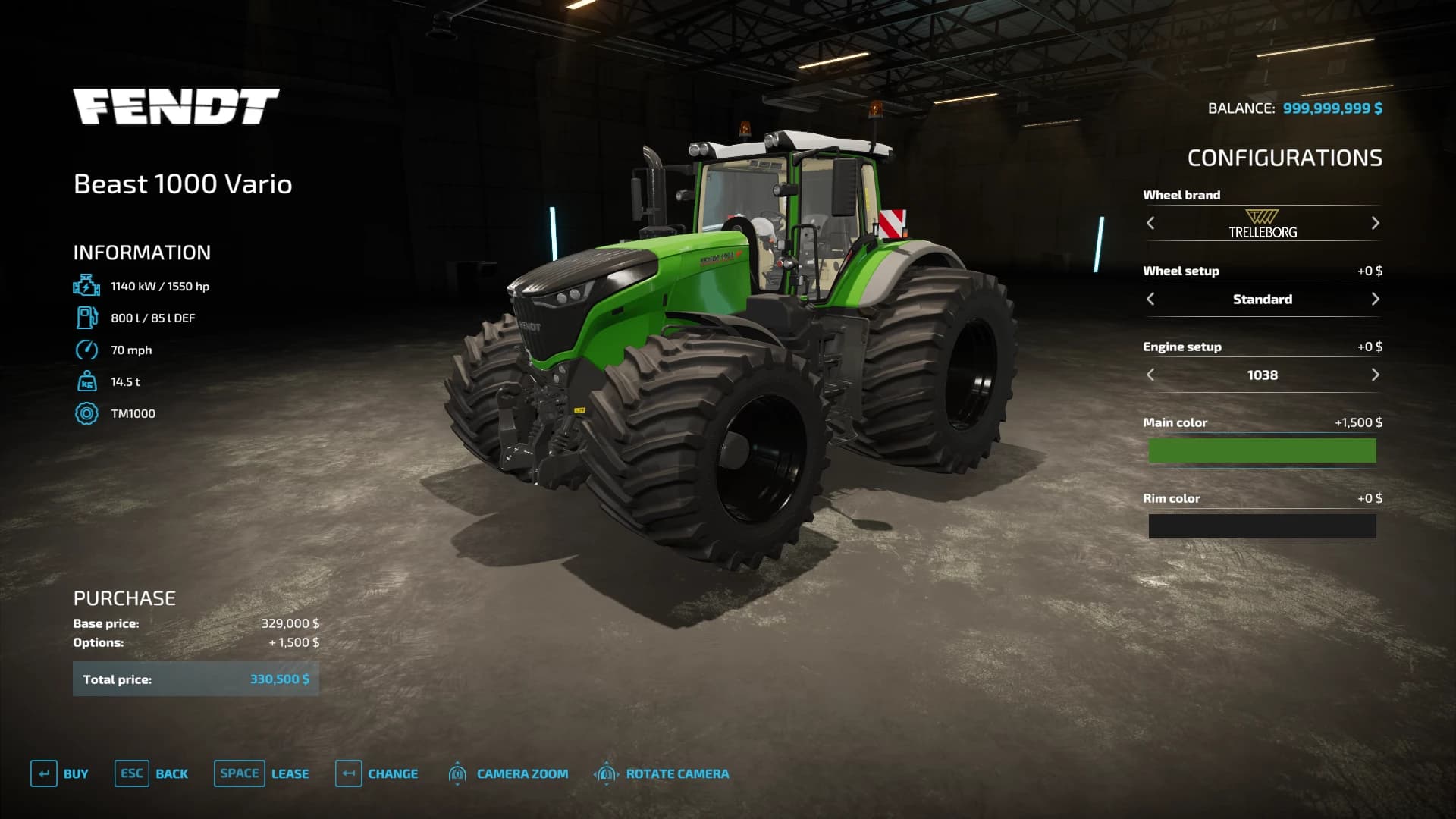 BEAST FENDT 1000 VARIO TRACTOR