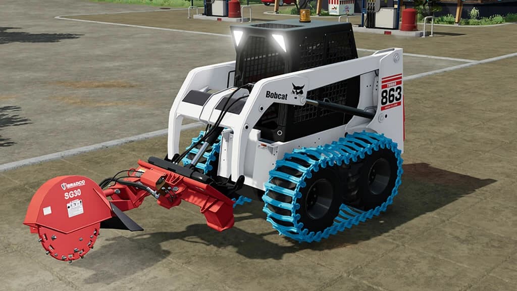 BOBCAT 863 TURBO WITH BOBCAT SHOVEL