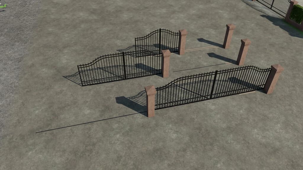 BRICK FENCE WITH SLIDING GATES