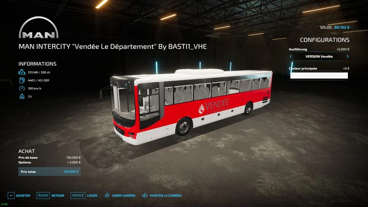 BUS MAN INTERCITY VENDÉE LE DÉPARTEMENT 85