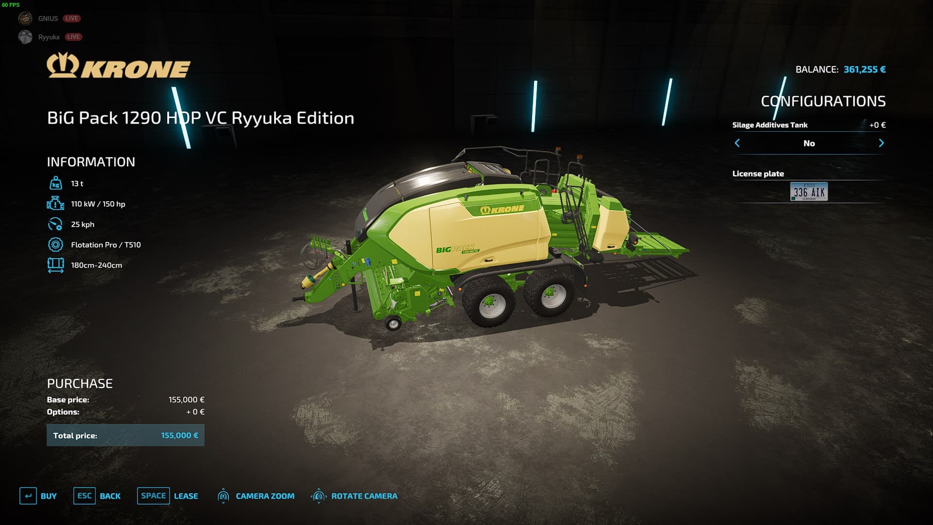 Baler Krone BiG Pack 1290 HDP VC Ryyuka Edition