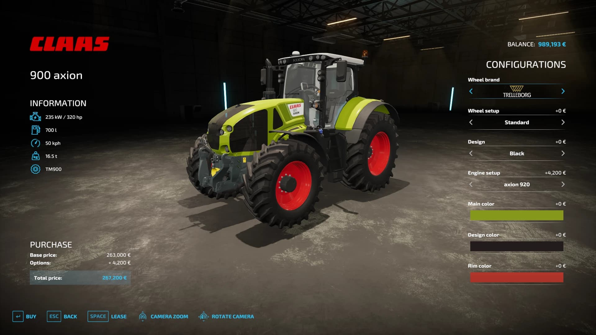 CLAAS AXION 900 SERIES
