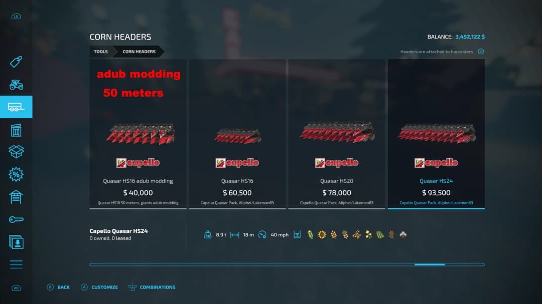 Capello QuasarHS16-HS20-HS24-Multicrop Pack