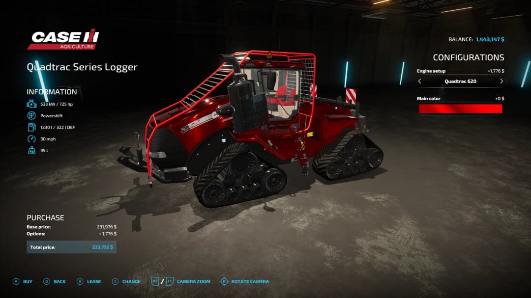 Case Quadtrac620 Logger