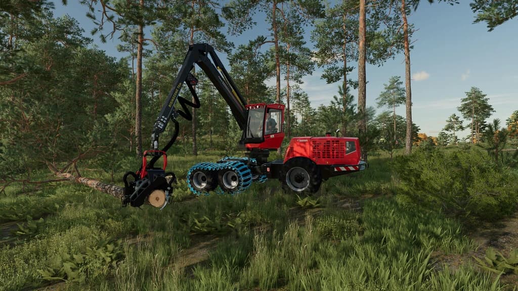 EXTENDED WOOD HARVESTER CUTTING