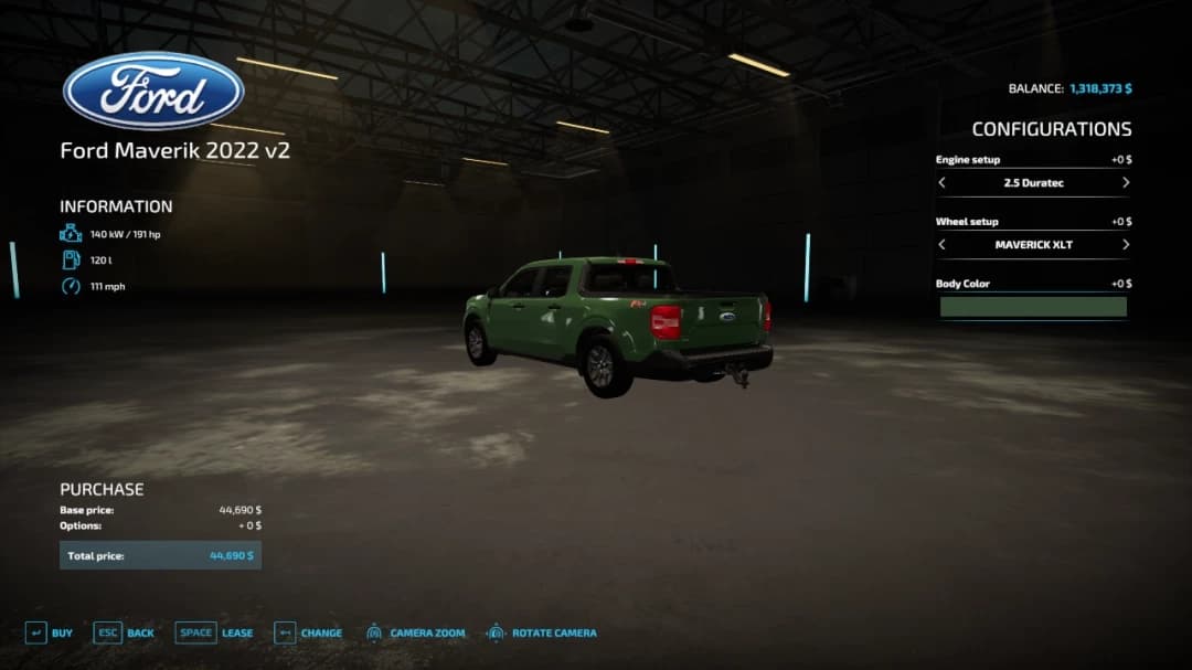 FORD MAVERICK PICKUP TRUCK