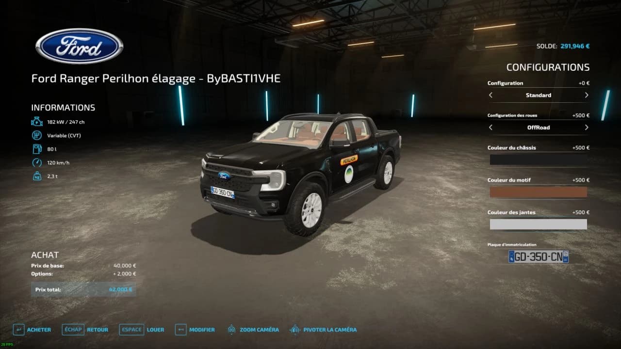 FORD RANGER WILD TRAK 2023 PERILHON ÉLAGAGE