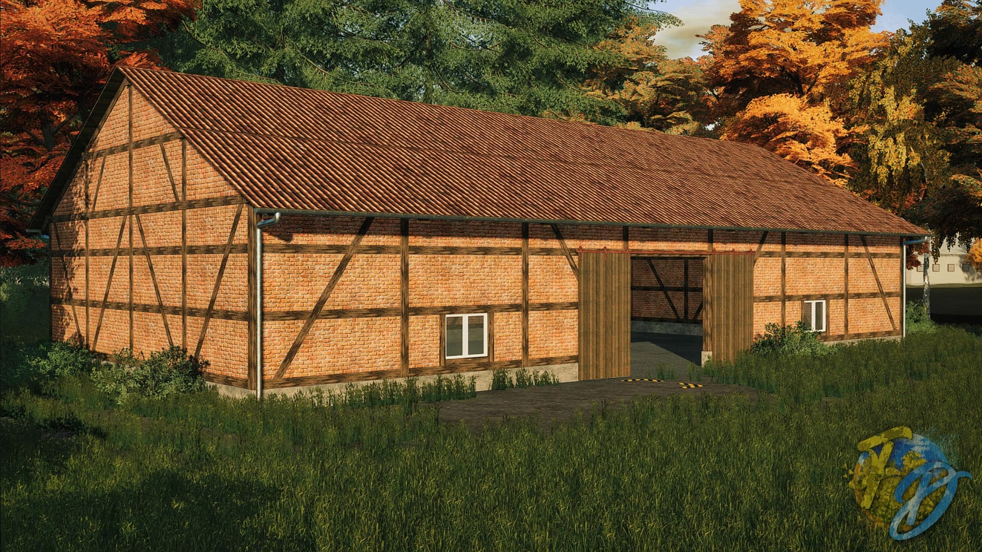 HALF TIMBERED BARN WITH BALL STORAGE FARMING DUD’S EDITION