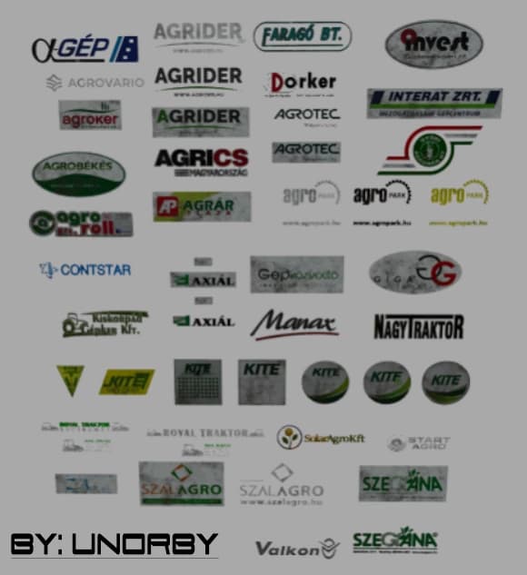 Hungarian machine dealer sticker package