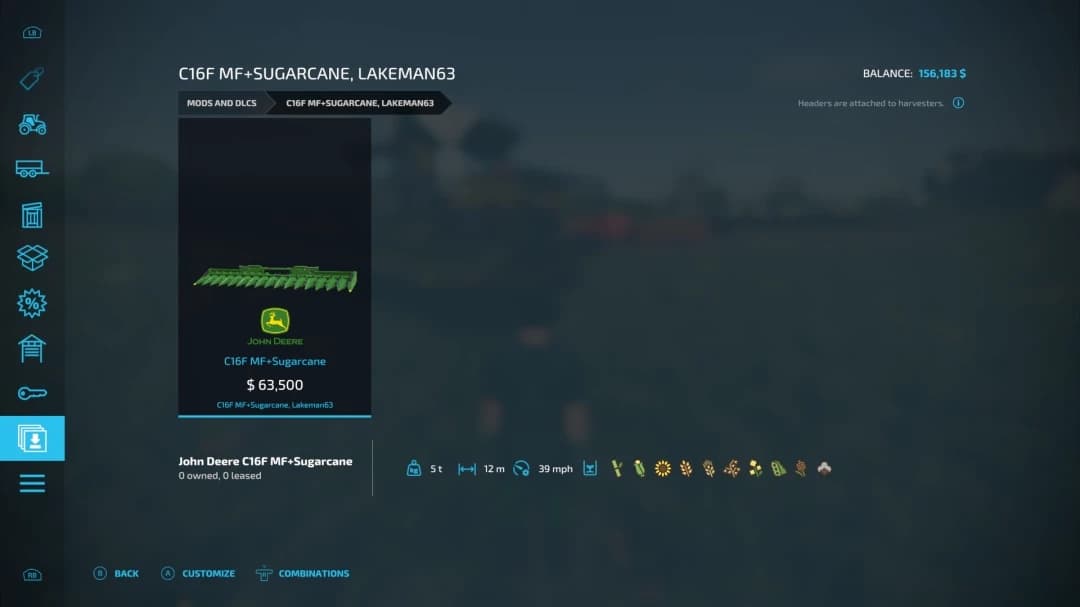 JDC16F MF SUGARCANE