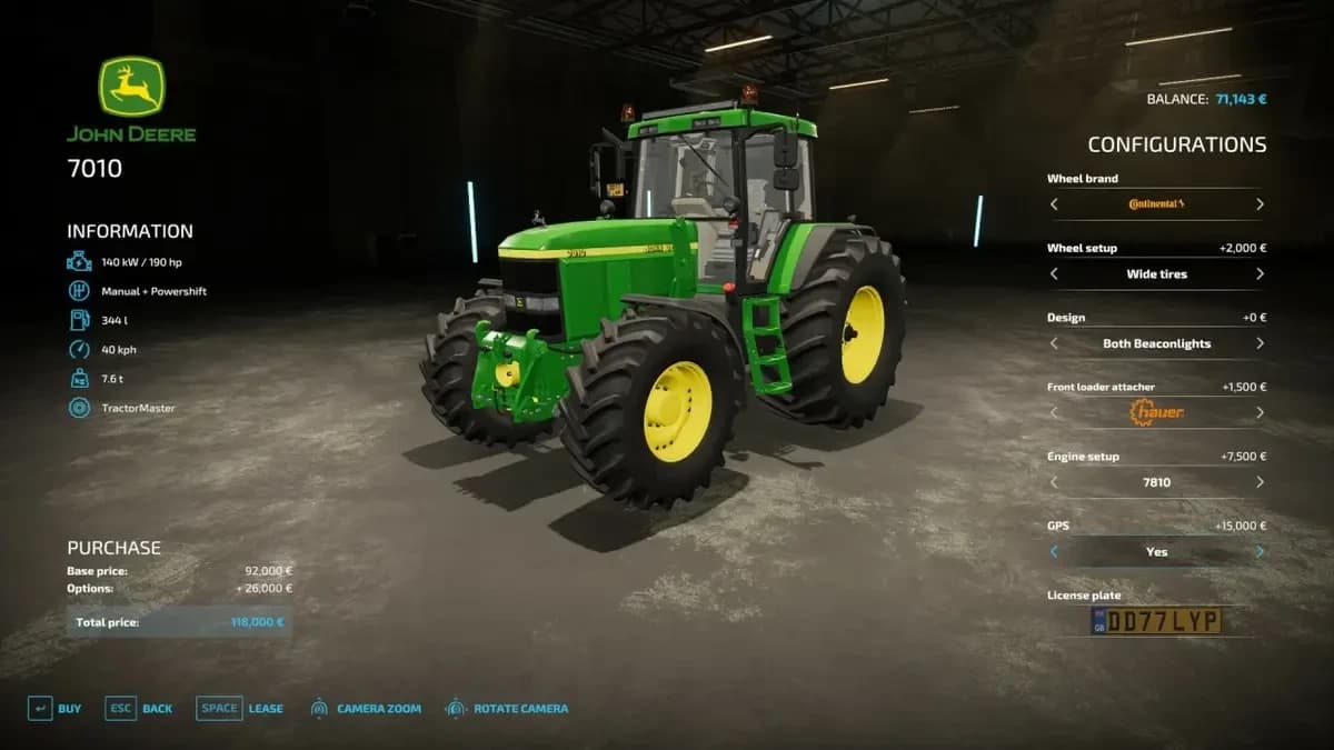 JOHN DEERE 7010 SERIES EDITED