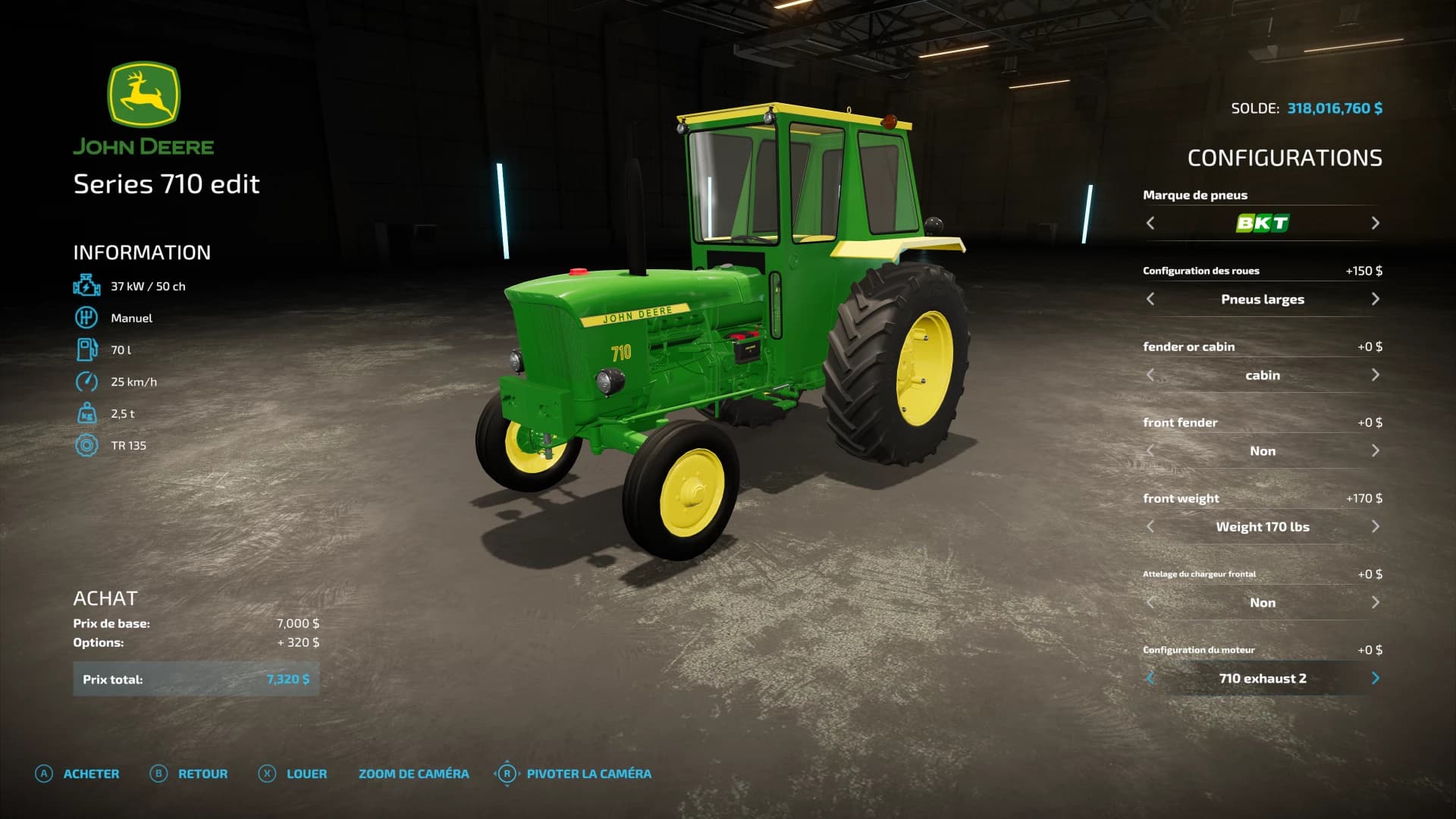 JOHN DEERE 710 EDIT