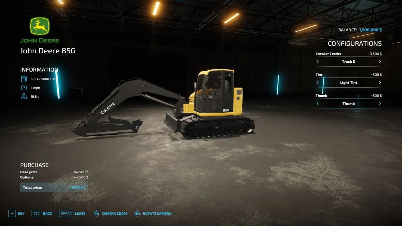 JOHN DEERE 85G