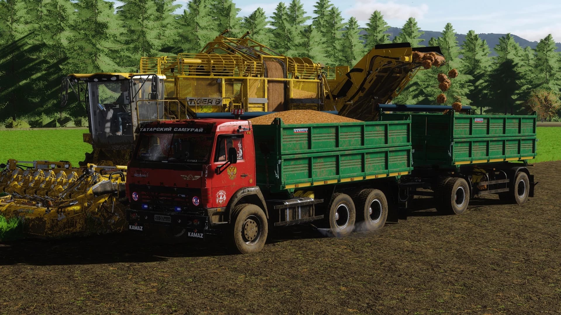 KAMAZ-55102 GRAIN+TRAILER