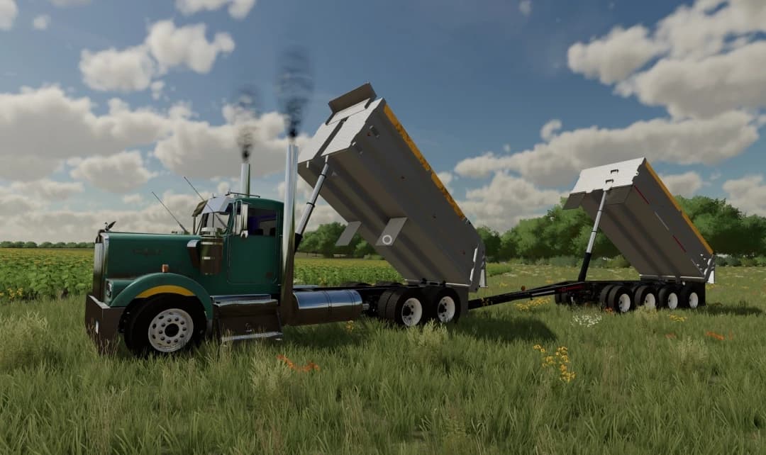 KENWORTH W900 DUMP WITH PUPTRAILER