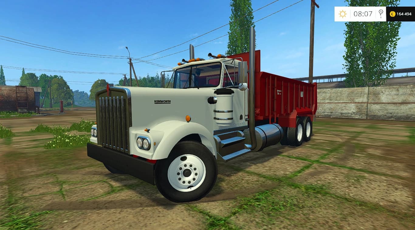 KENWORTH W900A MANURE SPREADER TRUCK NEW WHITE