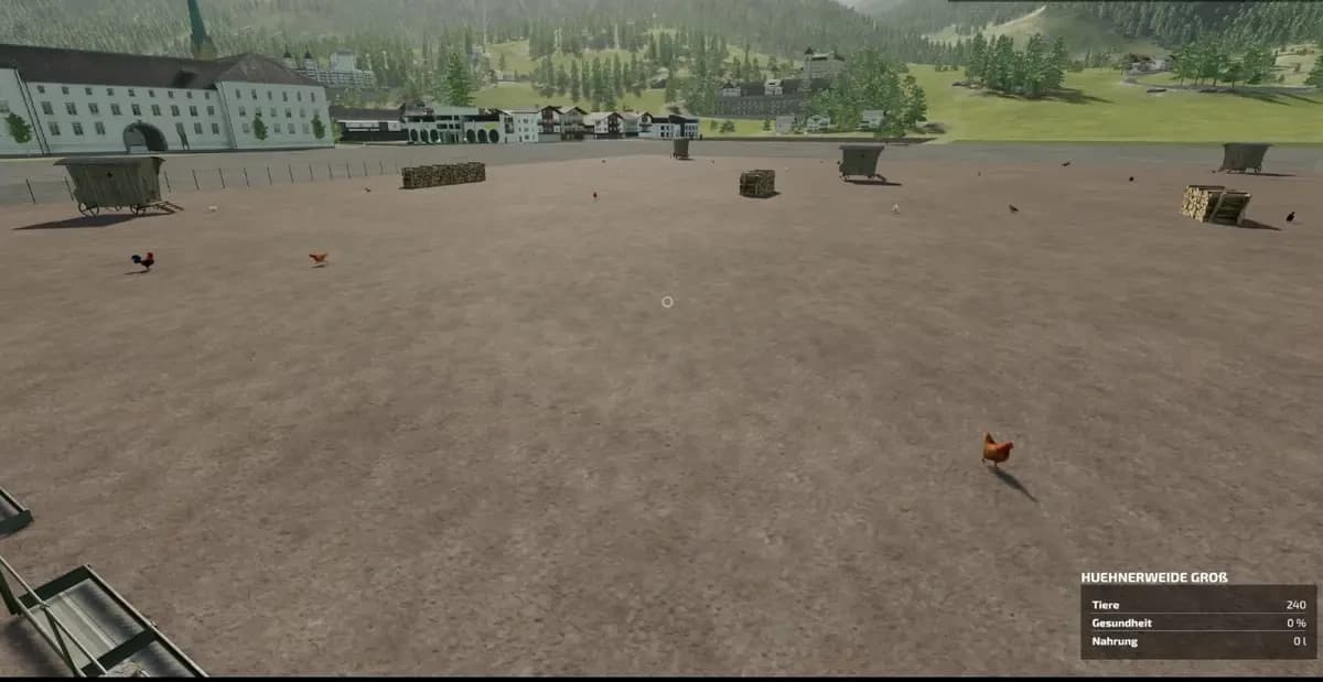 LARGE OUTDOOR CHICKEN PASTURE