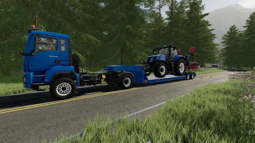 LOWLOADER WITH 16 WHEELS