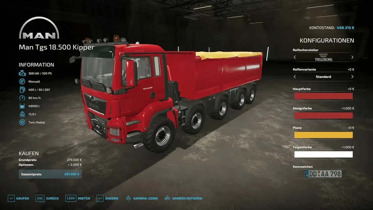 MAN TGS 18.500 KIPPER MODIFIED