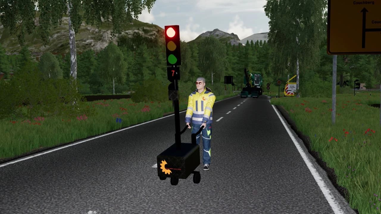 MOBILE CONSTRUCTION SITE TRAFFIC LIGHTS