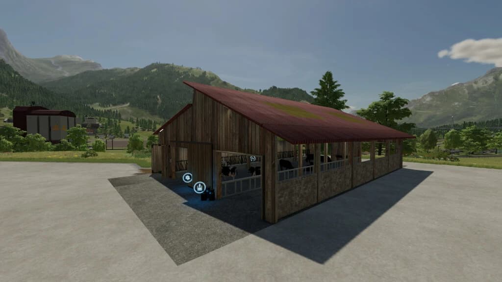 MODERN FREE-RANGE CATTLE BARN